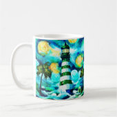Mug Phare Tropical & Palm Trees Impressionniste (Gauche)