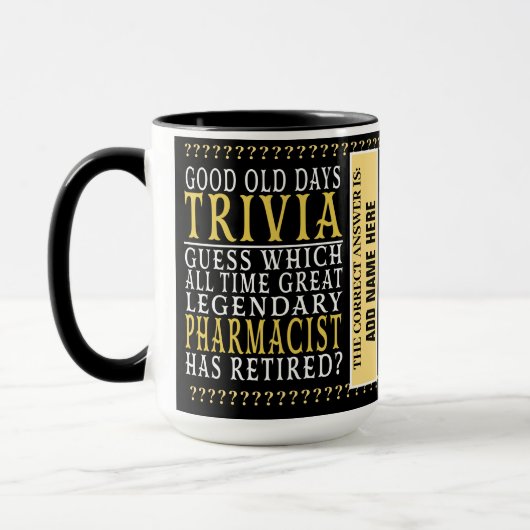 Mug Pharmacien Funny Personnalisé Retraité, Retraite (Gauche)