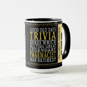 Mug Pharmacien Funny Personnalisé Retraité, Retraite (Devant droit)