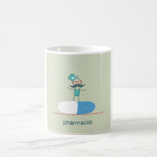 Mug Pharmacien sur un comprimé (Centre)