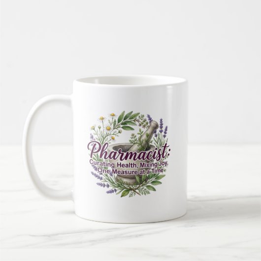 Mug Pharmacist Curating Health Apothecary Botanical (Gauche)