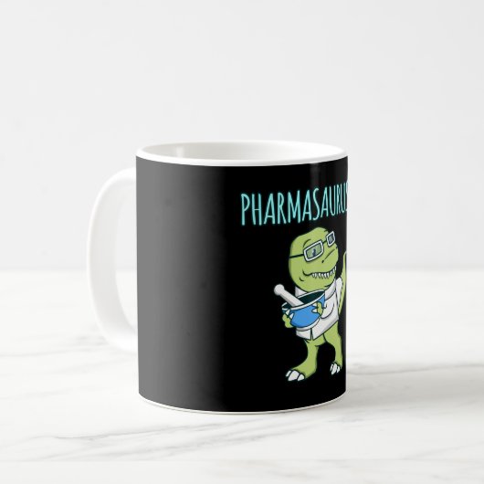 Mug Pharmasaurus Pharmaciste Technicien en pharmacie P (Devant gauche)