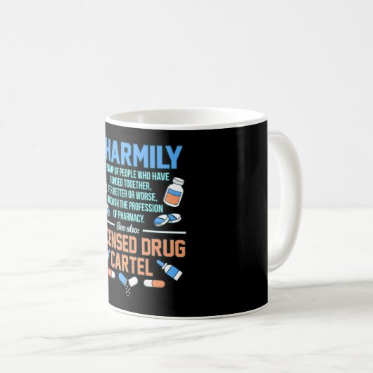 Mug Pharmily Pharmacy Technicien Pharmacy PharmD (Devant droit)