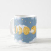 Mug Phases de la Lune de fromage Gris Ciel lunaire Gra (Devant gauche)