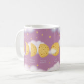 Mug Phases de la lune de fromage rose ciel lunaire gra (Devant gauche)