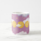 Mug Phases de la lune de fromage rose ciel lunaire gra (Centre)