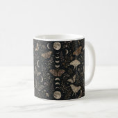 Mug Phases de lune céleste Papillon de nuit Botanique (Devant droit)