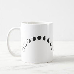 Mug Phases lunaires Arc Dessin minimaliste de lune