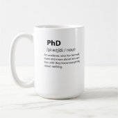 Mug PhD Drôle Dictionnaire Définition (Gauche)