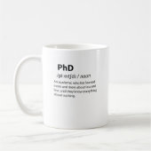 Mug PhD Drôle Dictionnaire Définition (Gauche)