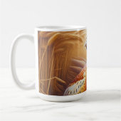 Mug Pheasant reposant dans un champ de blé d'or (Gauche)