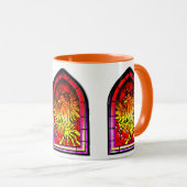 Mug Phénix de verre tendu (Devant droit)
