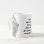 Mug Phil 4:13 Inspirationnel Bible Scripture Motivatio (Devant gauche)
