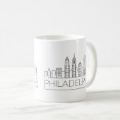 Mug Philadelphie a stylisé l'horizon (Devant droit)