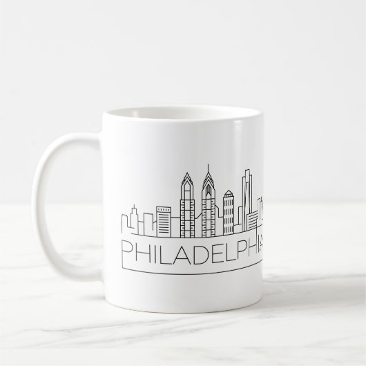 Mug Philadelphie a stylisé l'horizon (Gauche)
