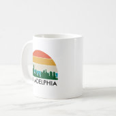 Mug Philadelphie Vintage City Sunset (Devant gauche)