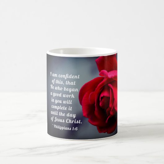 Mug Philippiens 1:6 J'ai confiance en cette Bible Vers (Centre)