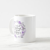 Mug Philippiens 4:13 Bible Écriture Purple Lavande (Devant gauche)
