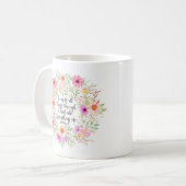 Mug Philippiens 4:13 Bible Scripture Verse Floral (Devant gauche)