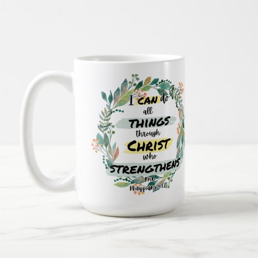 Mug Philippiens 4:13 Citation Verse De La Bible (Gauche)