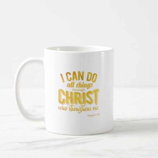 Mug Philippiens 4:13 Or Chrétien (Gauche)