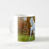 Mug Philippiens 4:13 Tout par le Christ, Cheval (Devant gauche)