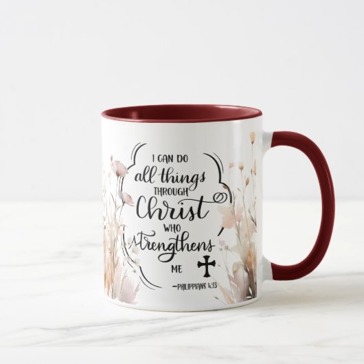Mug Philippiens 4:13 Toutes les choses par la Bible du (Droite)