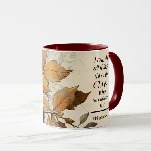 Mug Philippiens 4:13 Toutes les choses par la Bible du (Devant droit)