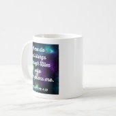 Mug Philippiens 4:13 Verse de la Bible (Devant gauche)