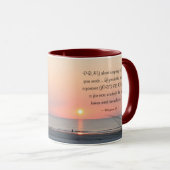Mug Philippiens 4:6 Priez pour tout l'océan Sunset (Devant droit)