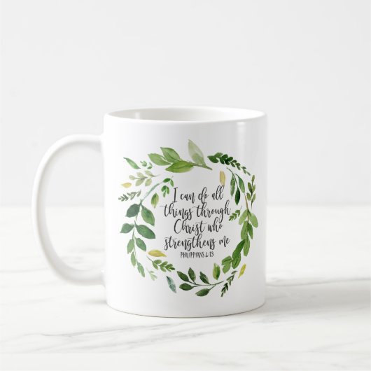 Mug Philippiens Bible Scripture verse Inspiration (Gauche)