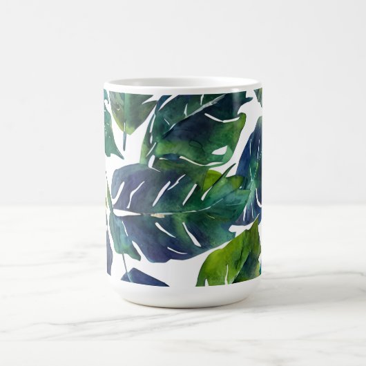 Mug Philodendron vert et bleu du feuillage Botanique (Centre)
