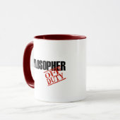 Mug Philosophe QUI N'EST PAS DE SERVICE (Devant gauche)