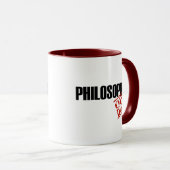 Mug Philosophe QUI N'EST PAS DE SERVICE (Devant droit)