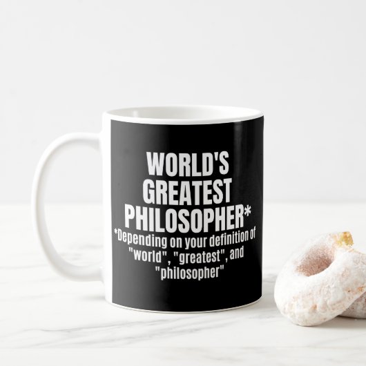Mug Philosophie drôle du plus grand philosophe du mond (Avec donut)