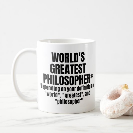 Mug Philosophie drôle du plus grand philosophe du mond (Avec donut)