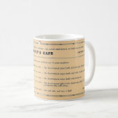 Mug Philosophie politique c.1934 Whit's Cafe (Devant droit)