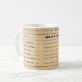 Mug Philosophie politique c.1934 Whit's Cafe (Devant gauche)