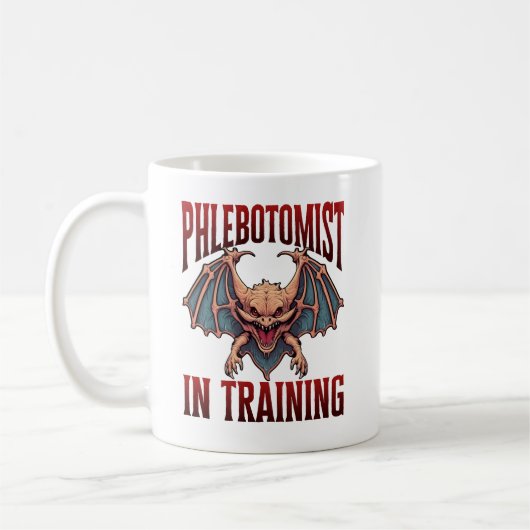 Mug Phlebotomist in Training Funny Student Bat (Gauche)