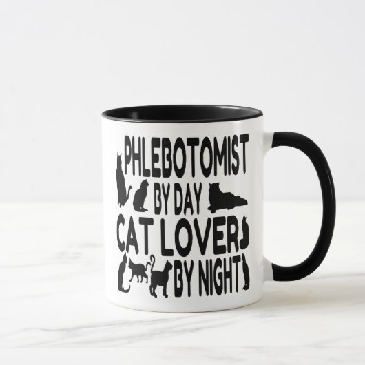 Mug Phlebotomiste Aime les chats (Droite)