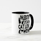 Mug Phlebotomiste Aime les chats (Devant droit)