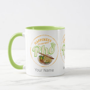 Mug Pho Soup Retro Street Food Vintage Gourmande Vietn