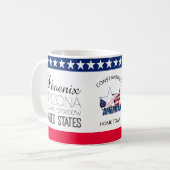 Mug Phoenix, Arizona, États-Unis élégant (Devant gauche)