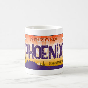 Mug Phoenix Arizona plaque plaque d'immatriculation dr