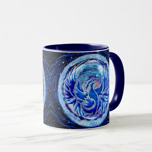 Mug Phoenix bleu (Devant droit)