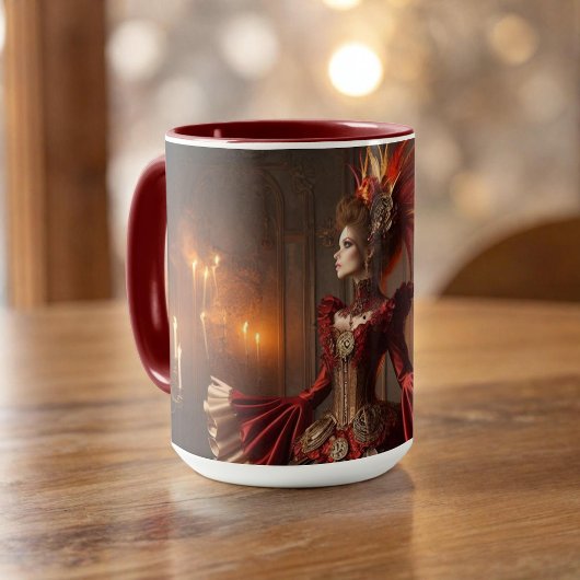 Mug Phoenix Fire Queen Steampunk Victorian Industrial