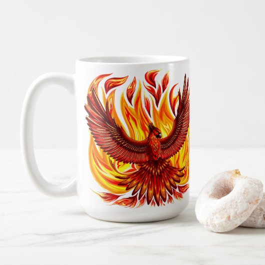 Mug Phoenix mythologique immortelle Créature (Avec donut)