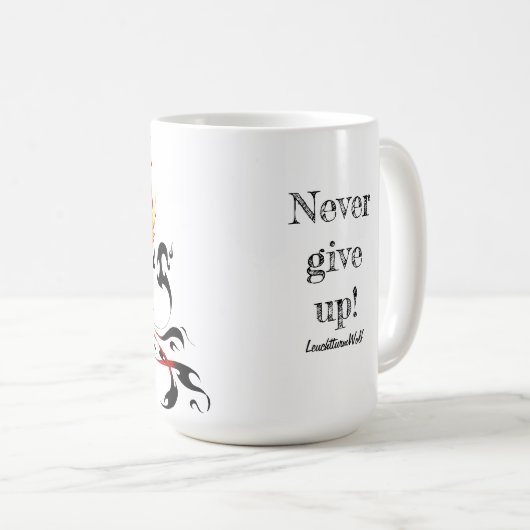 Mug Phoenix - Never up give ! (Devant droit)
