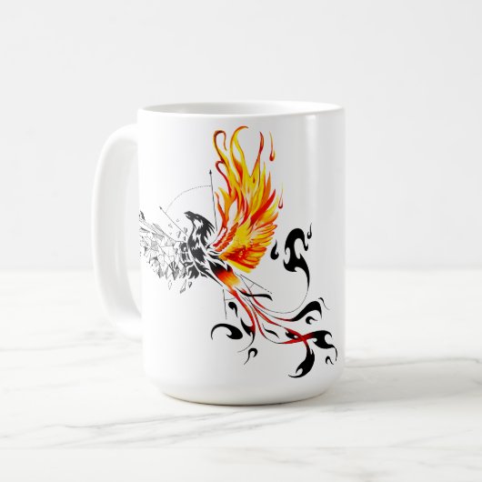 Mug Phoenix - Never up give ! (Devant gauche)