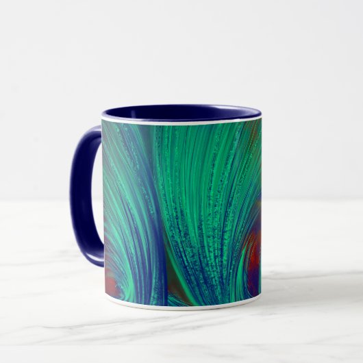 Mug Phoenix Plumes vert (Devant gauche)